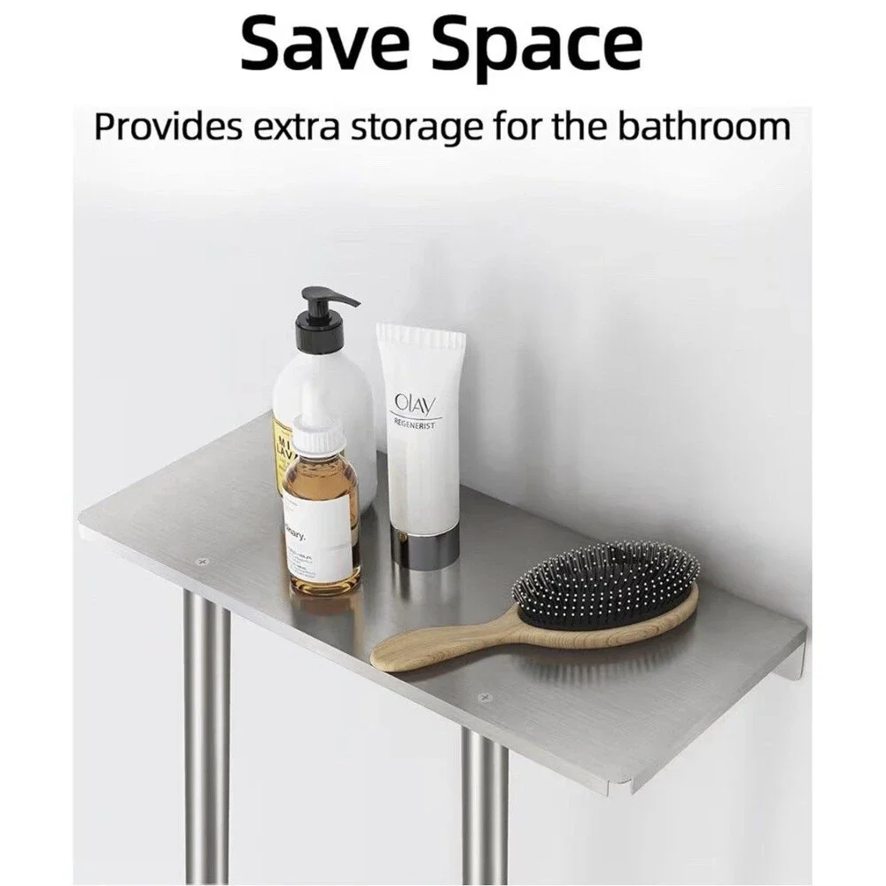 Bathroom Rolled Towel Rack Storage Wall Mounted 30 inch Space Saving Storage NEW